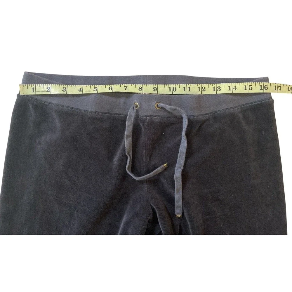 Juicy Couture‎ Women’s Velour Tracksuit Set Black Hoodie Pants Size L Vintage - Picture 14 of 16